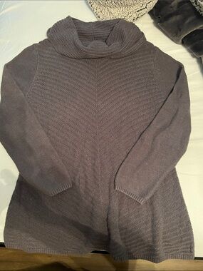 Style & Co. Women's Charcoal Gray Cowl Neck Sweater